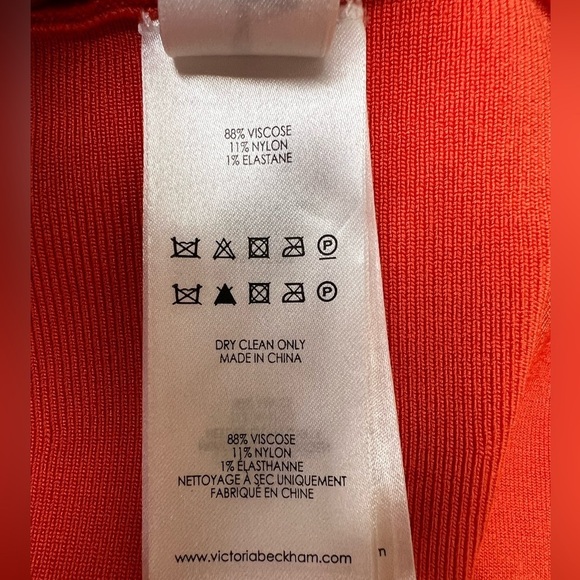 Victoria Beckham Orange Fit and Flare Backless Dress Size 2 - Picture 6 of 13